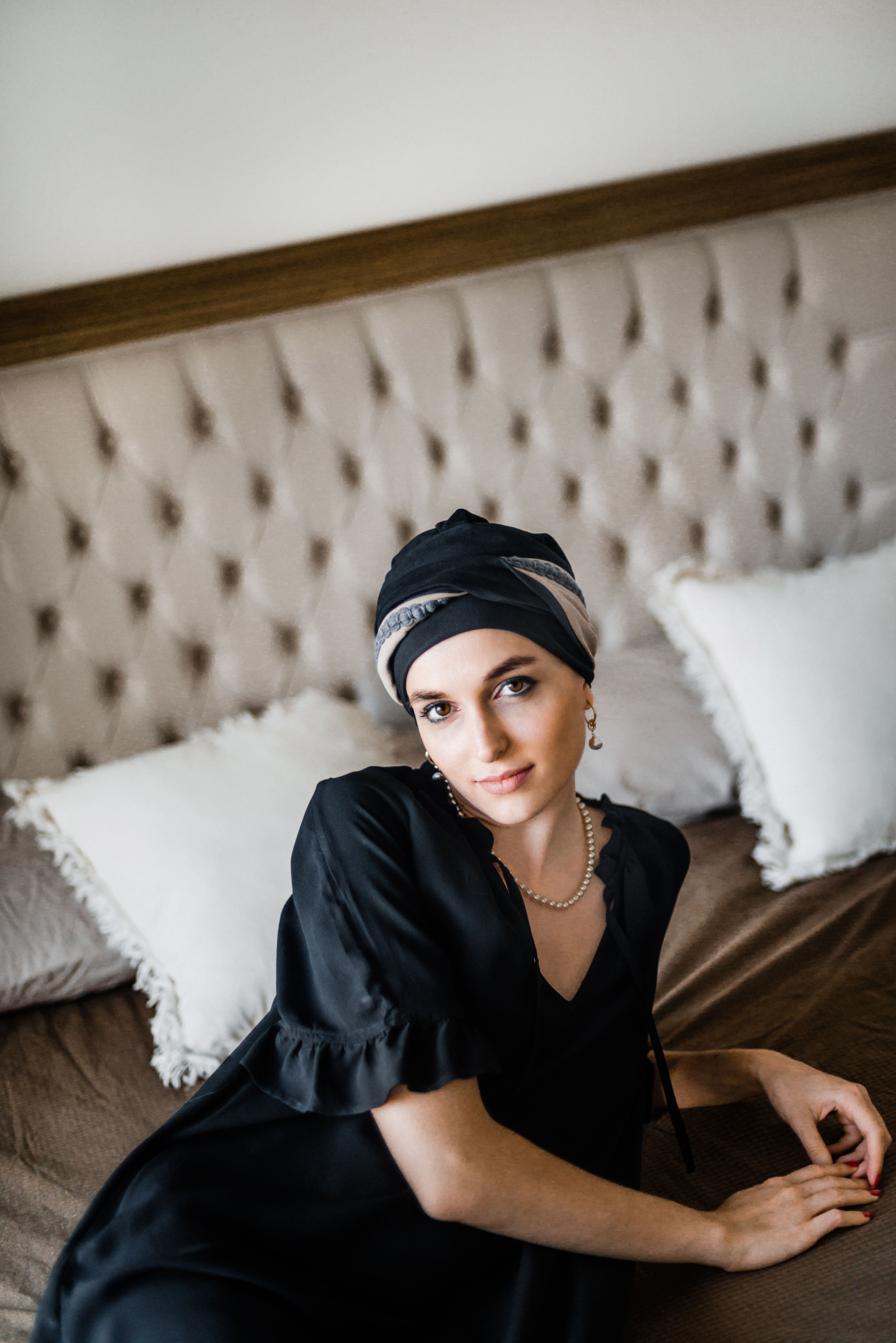 Turbante Modelo Cosy Padrão Madison