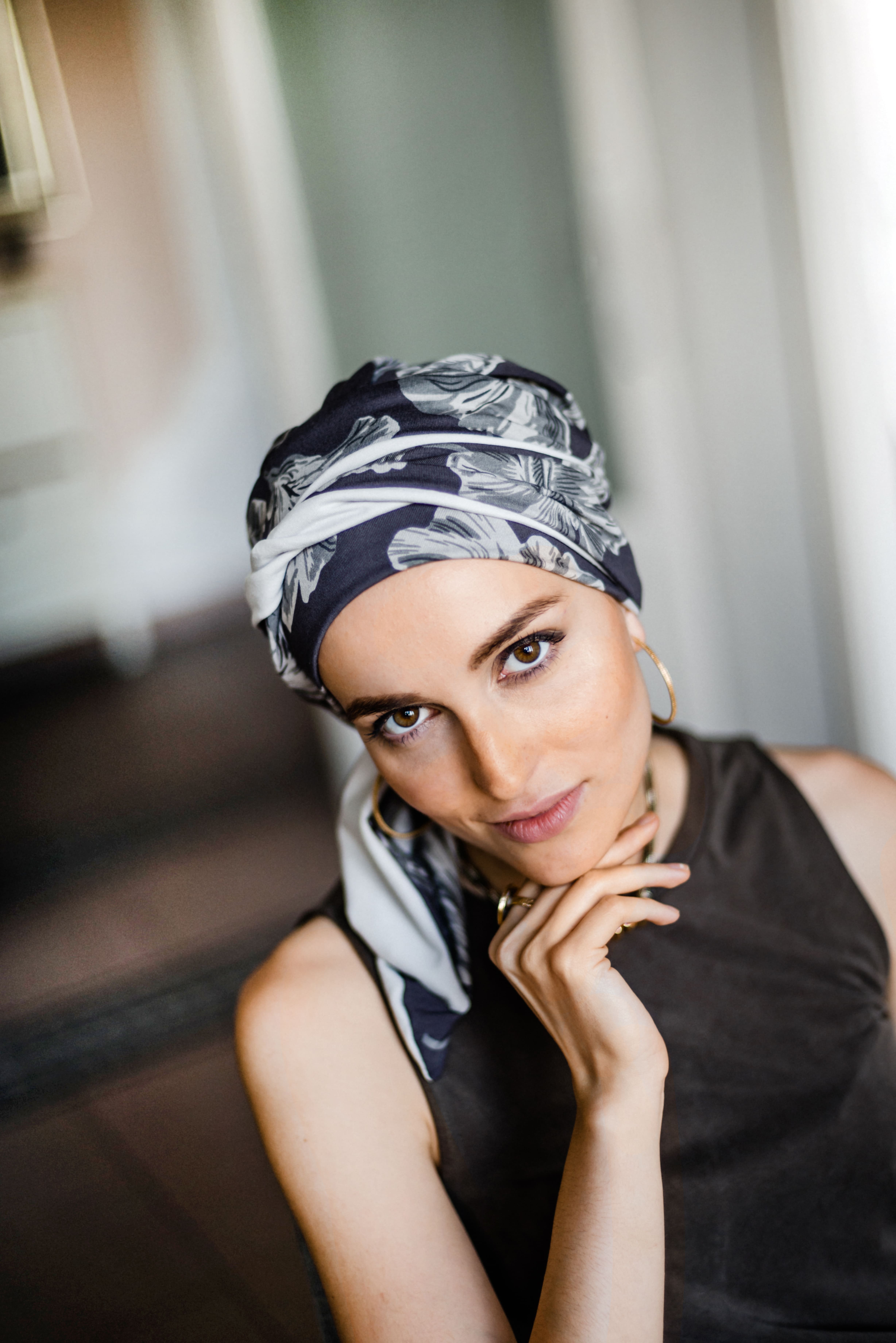 Turbante Modelo Smart Padrão Ochenta´s