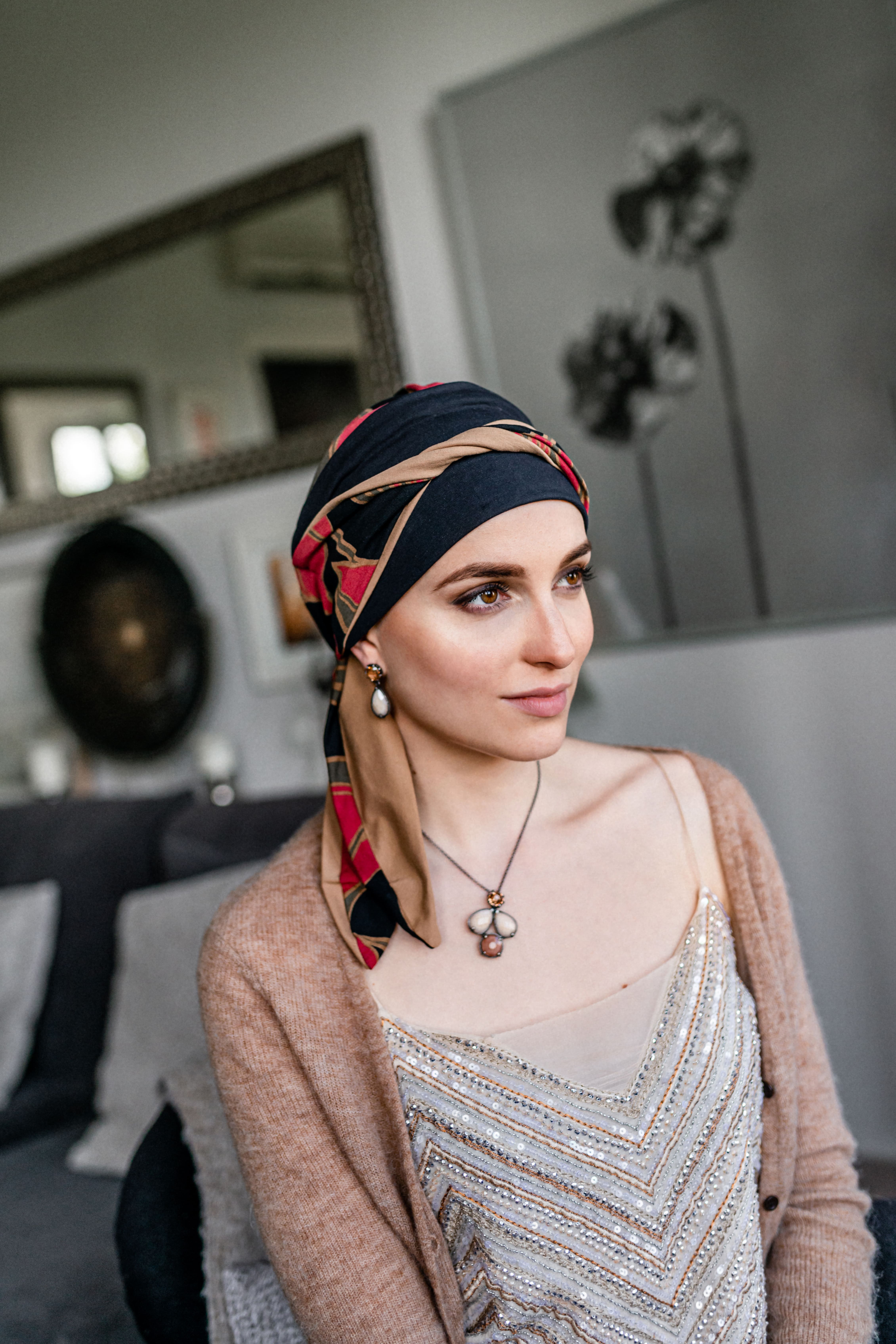 Turbante Modelo Smart Padrão Garden Palace