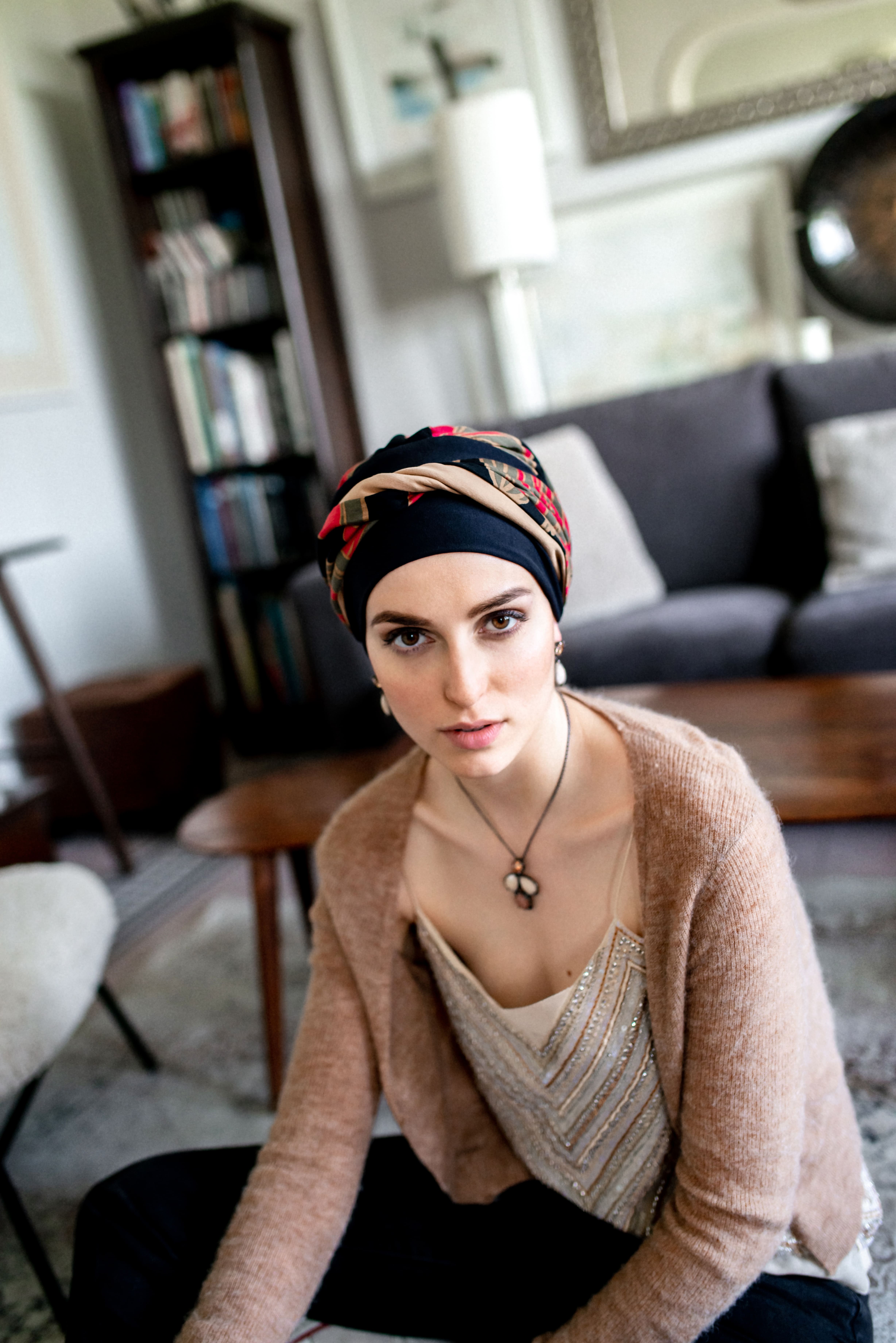 Turbante Modelo Fancy Padrão Garden Palace