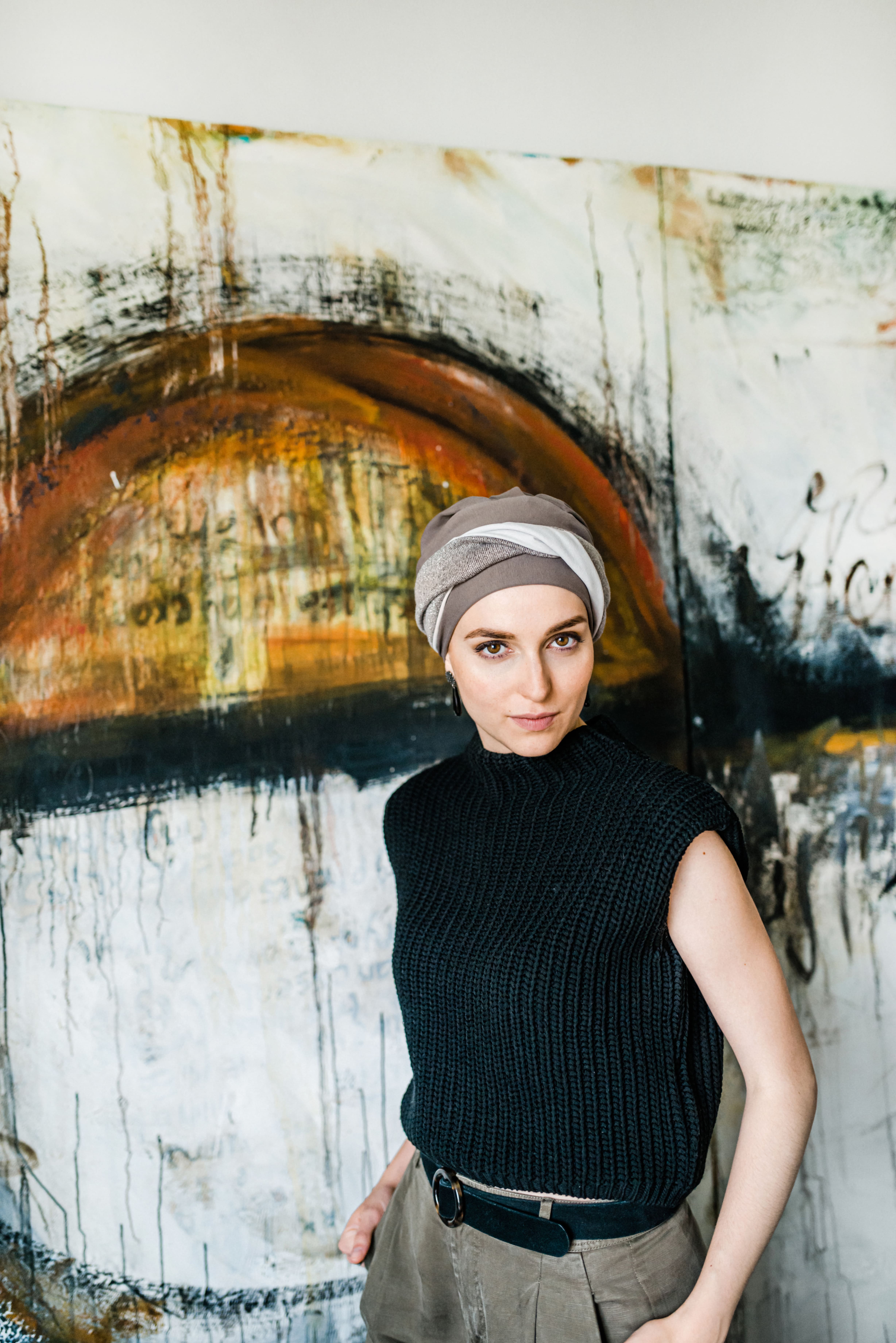 Turbante Modelo Fancy Padrão Glitter Arena