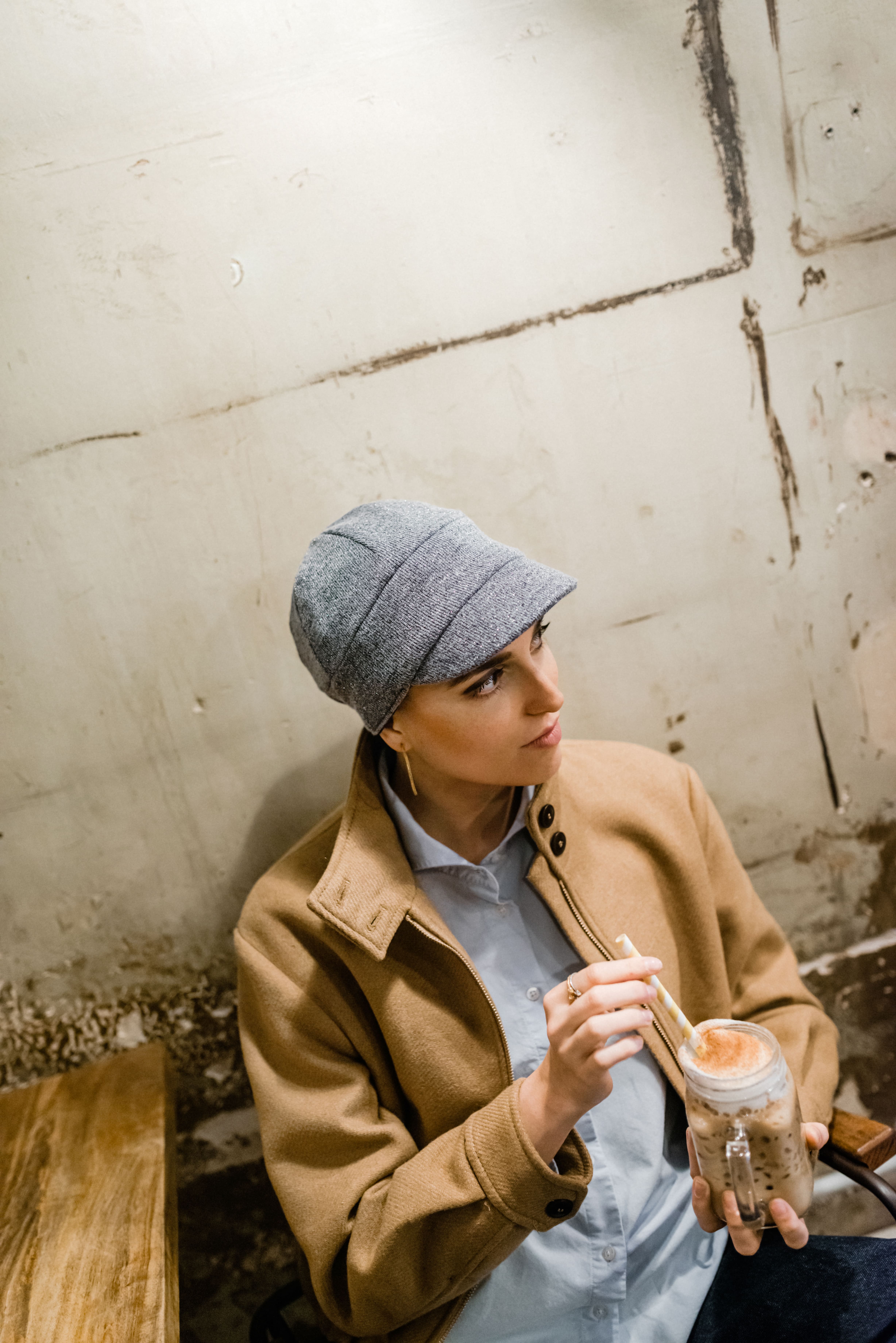 Turbante Modelo Smart Padrão Poppy Grey