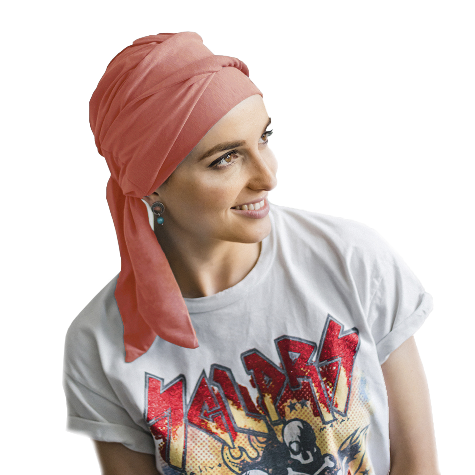 Turbante Modelo Smart Bambu - Coral