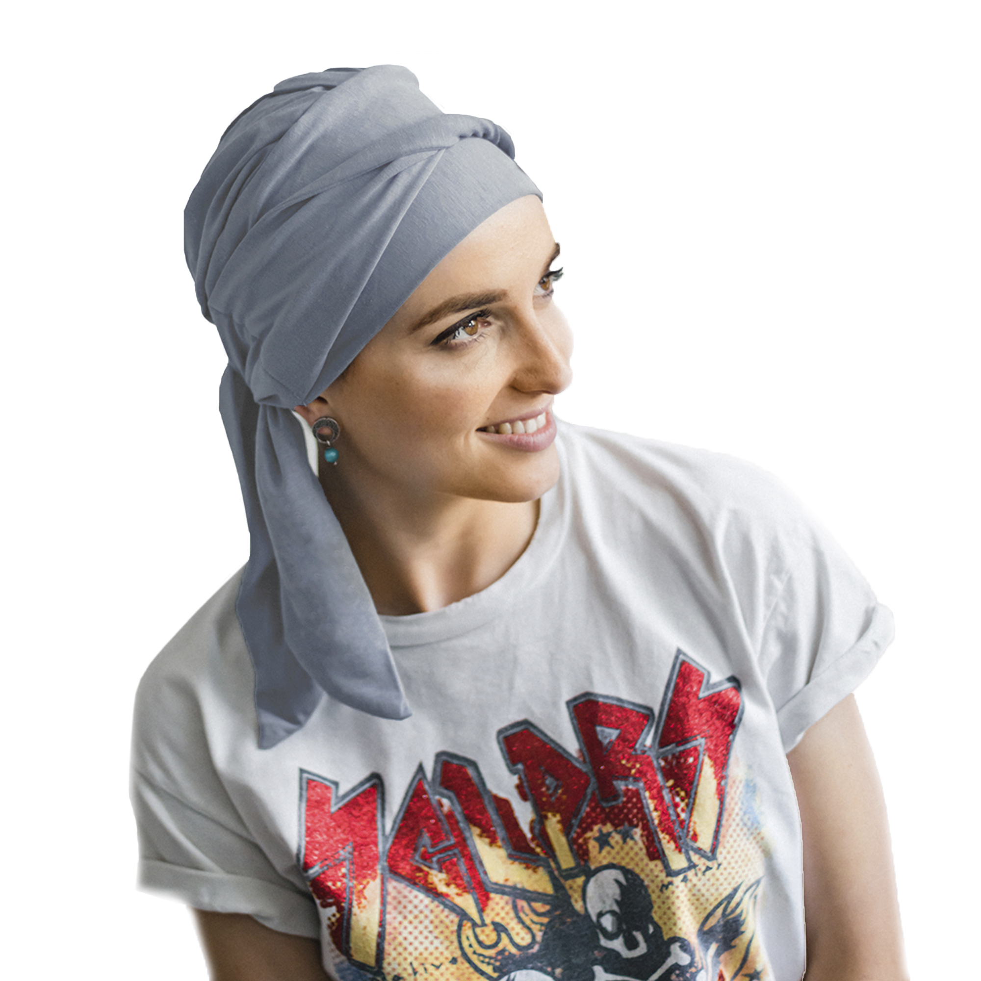 Turbante Modelo Smart Bambu - Gris Perla