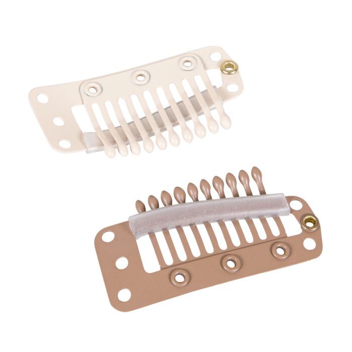 Toupet Clips 9 feets 3,2cm cores Beige, Black e Brown - Tamanho Médio