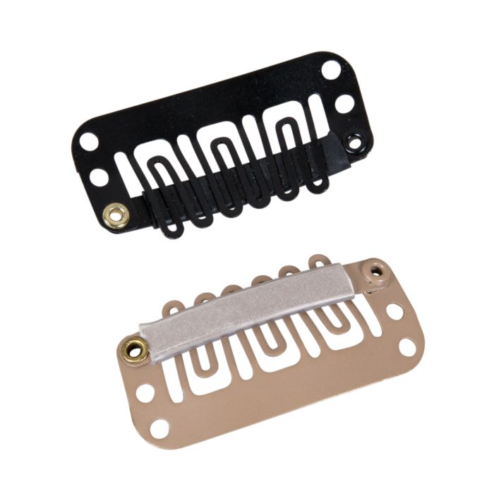 Toupet Clips rund 2,4cm cores Beige, Black e Brown - Tamanho Pequeno