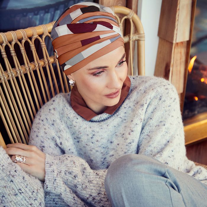 HocShanti Turbante 0793 Caramel Graphics