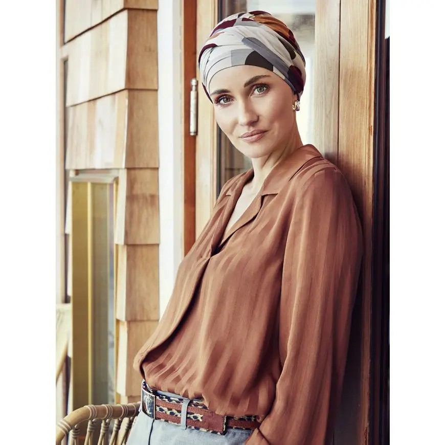 HocShakti Turbante 0793 padrão Caramel Graphics