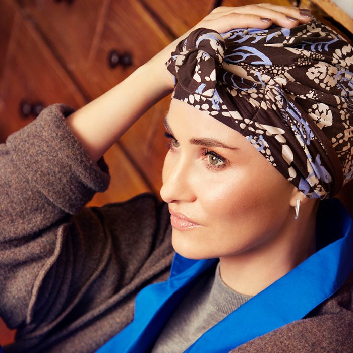 HocBeatrice Turbante 0795 padrão Autumn Blues