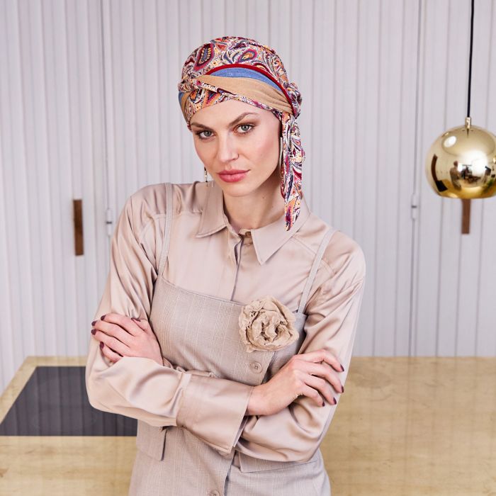 HocBeatrice Turbante 4046 padrão Moroccan Paisley