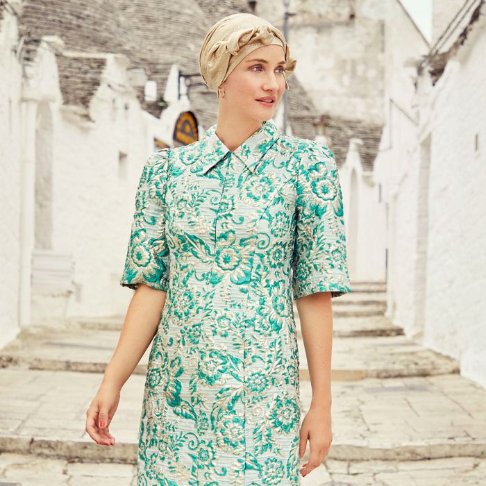 HocLotus Turbante 0912 padr&atilde;o Energetic Flowers