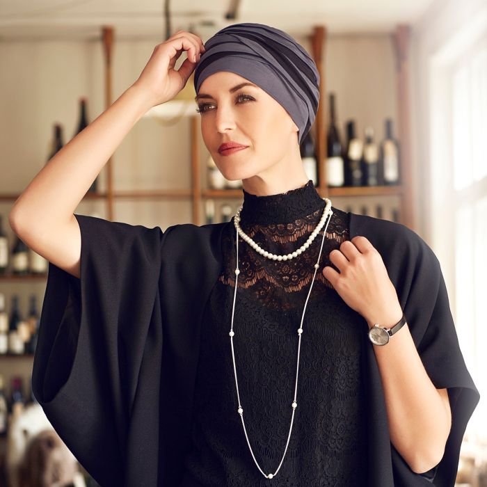 HocShanti Turbante 0394 padr&atilde;o Blue/Black