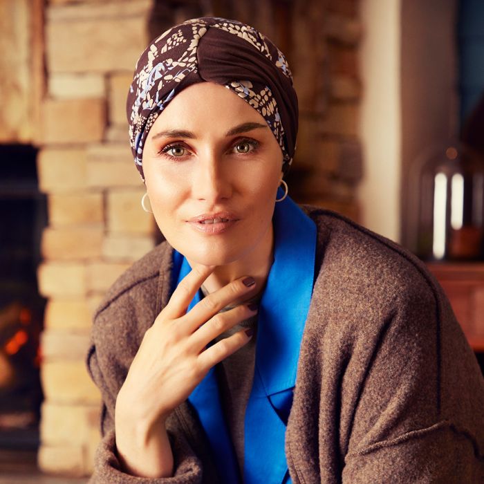 HocAmia Turbante 0795 padr&atilde;o Autumn Blues