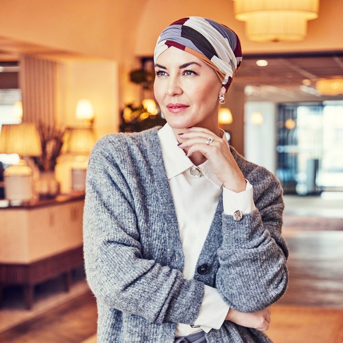 HocAmia Turbante 0793 padr&atilde;o Caramel Graphics