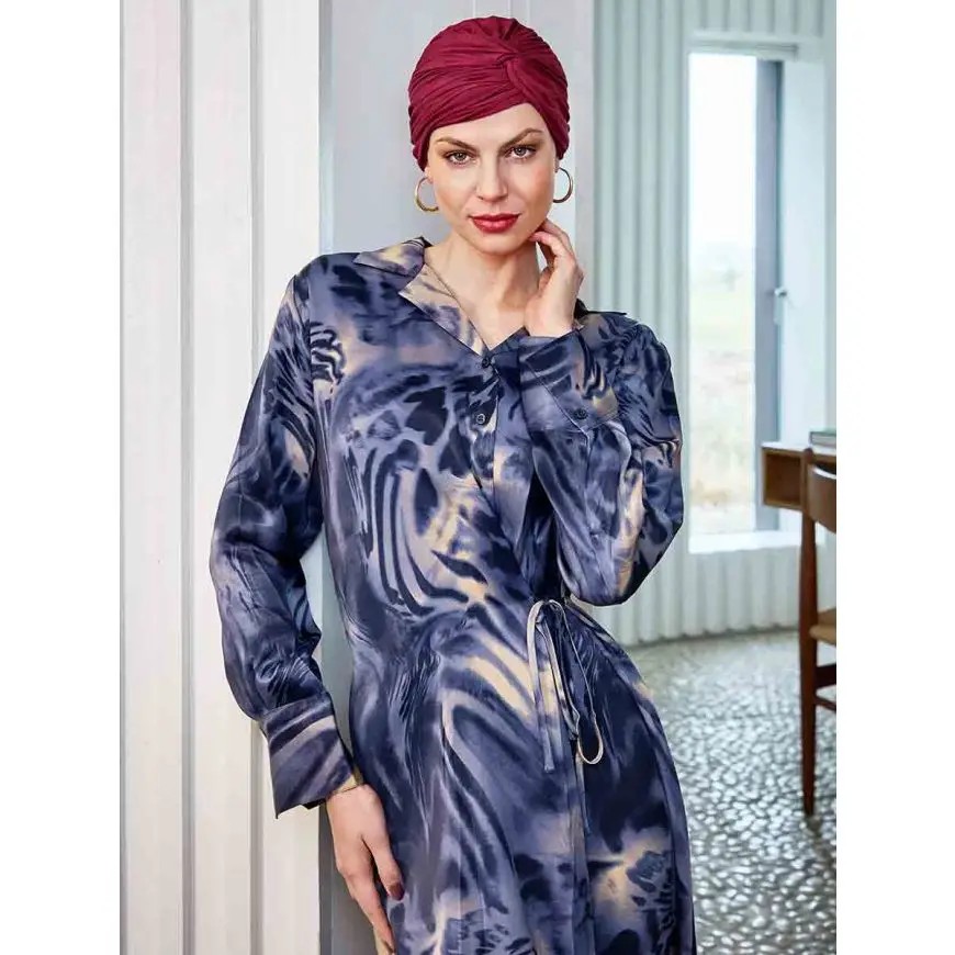 HocJoyo Turbante 4051 cor Red Plum