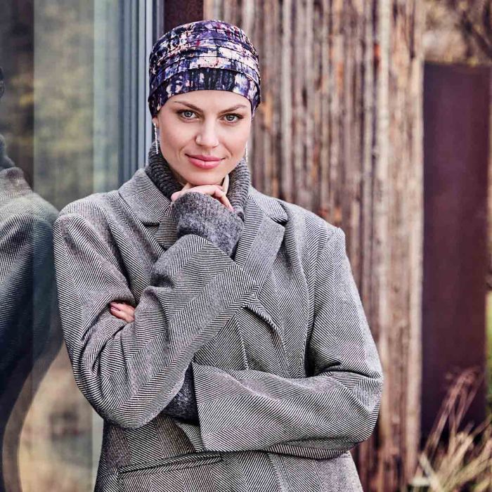 HocYoga Turbante 4049 padrão Tie Dye Dusk