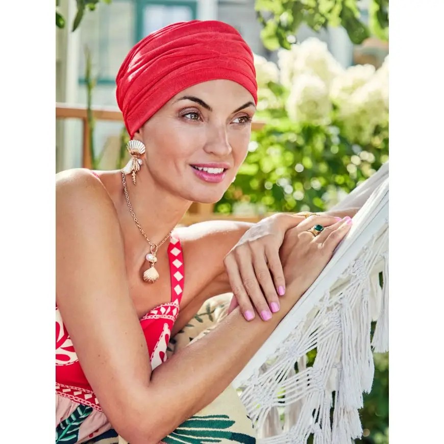 HocAria Boho Turbante 4113 cor Coral Rouge