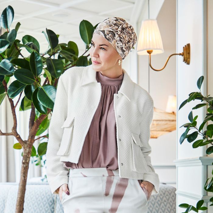 HocShakti Turbante 4022 padr&atilde;o Orange Elements