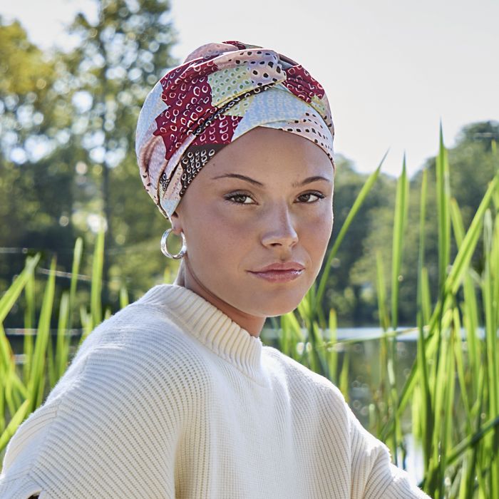 HocAlva V Turbante 4099 padrão Patchwork Pastels