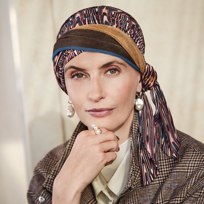 HocBeatrice Turbante 4118 padr&atilde;o Ikat Mystery