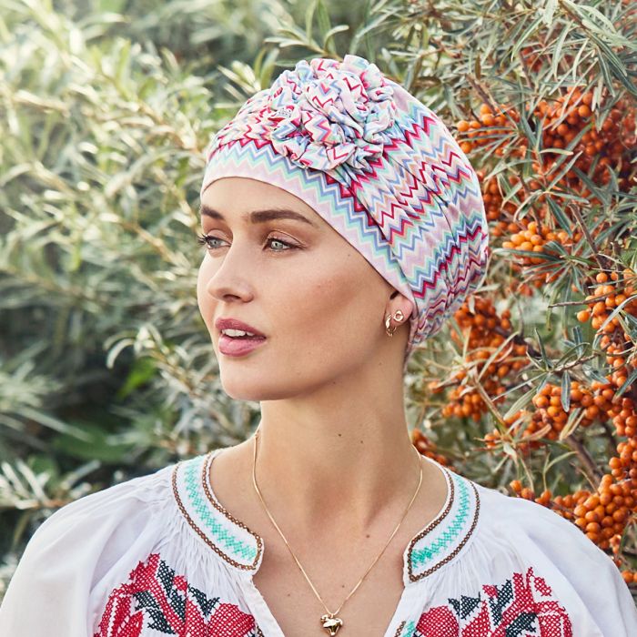 HocJuvela Boho Turbante Set (Printed) 4053 padr&atilde;o Tribal Brown