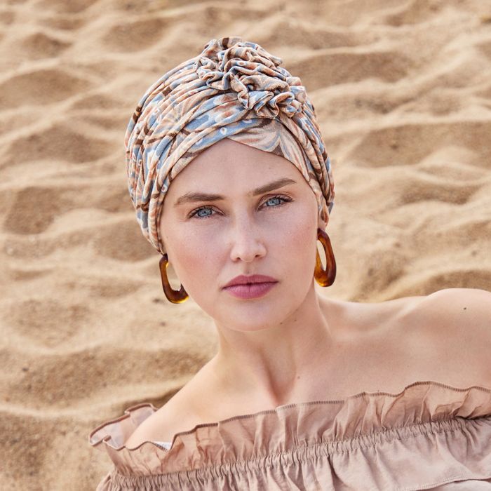 HocLotus Turbante 4081 padr&atilde;o Touch of Gold