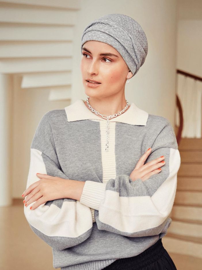 HocNelly Turbante 0673 cor Braided Grey melange