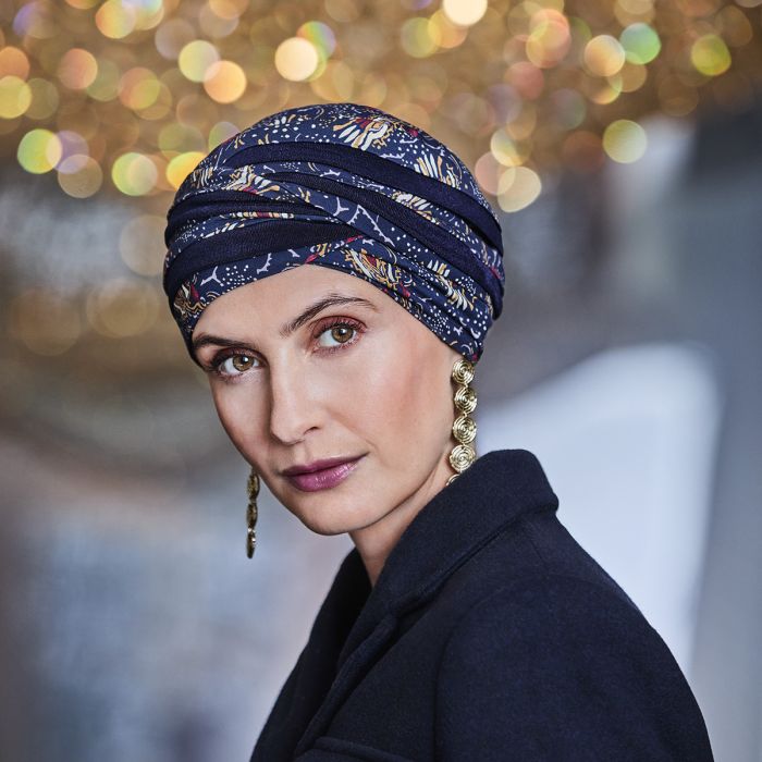 HocShanti Turbante 4119 padrão Amber Garden
