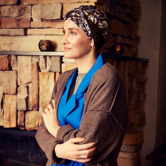 HocShakti Turbante 0795 padrão Autumn Blues