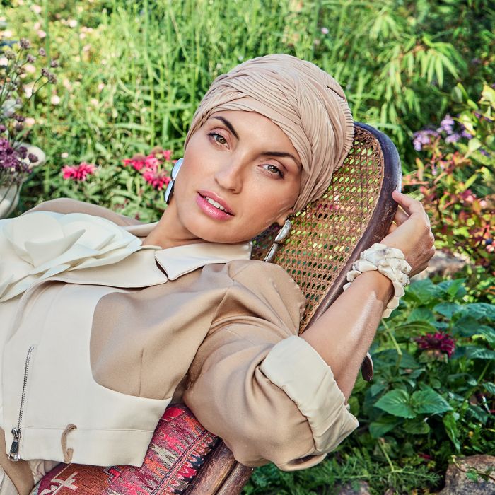 HocShappire Boho Turbante (Knitted Structure) 4105 padrão Sweet Caramel