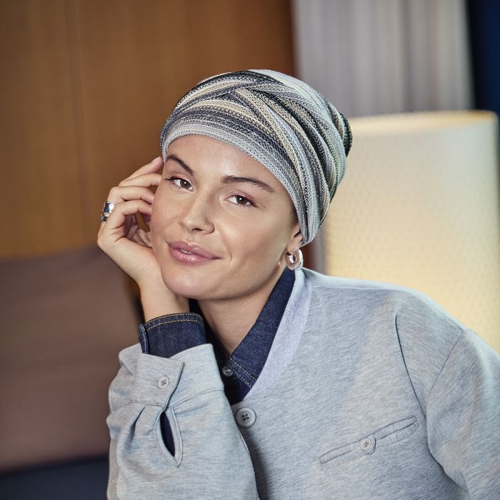 HocZoya V Turbante 4152 padrão Black Autumn Stripes