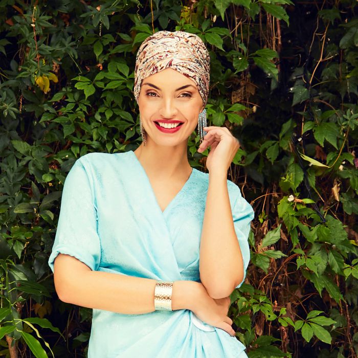 HocSappHire Boho Turbante 0860 padr&atilde;o Oriental Rose Paisley