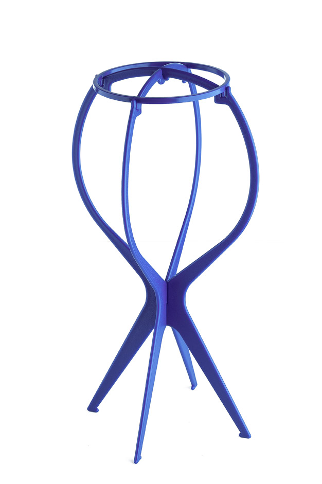 Soporte Pelucas Azul em plástico