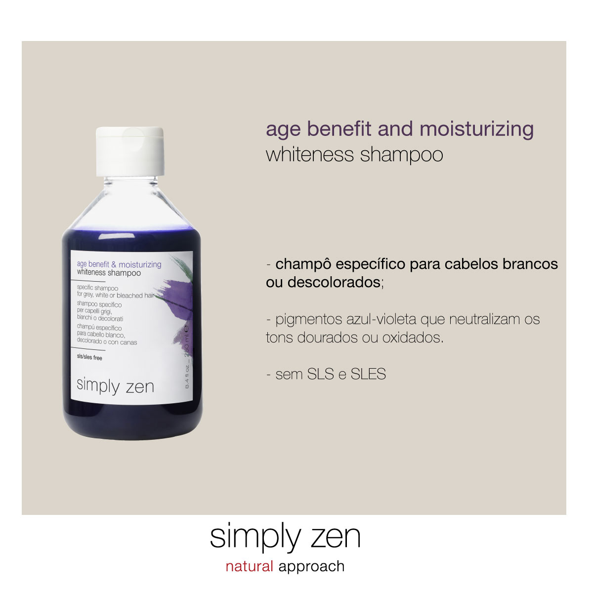 SZ Age Benefit & Moisturizing Whiteness Shampoo 250ml