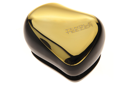Escova de Cabelo Tangle Teezer Compact (Cores Preta/Dourada Brilhante)