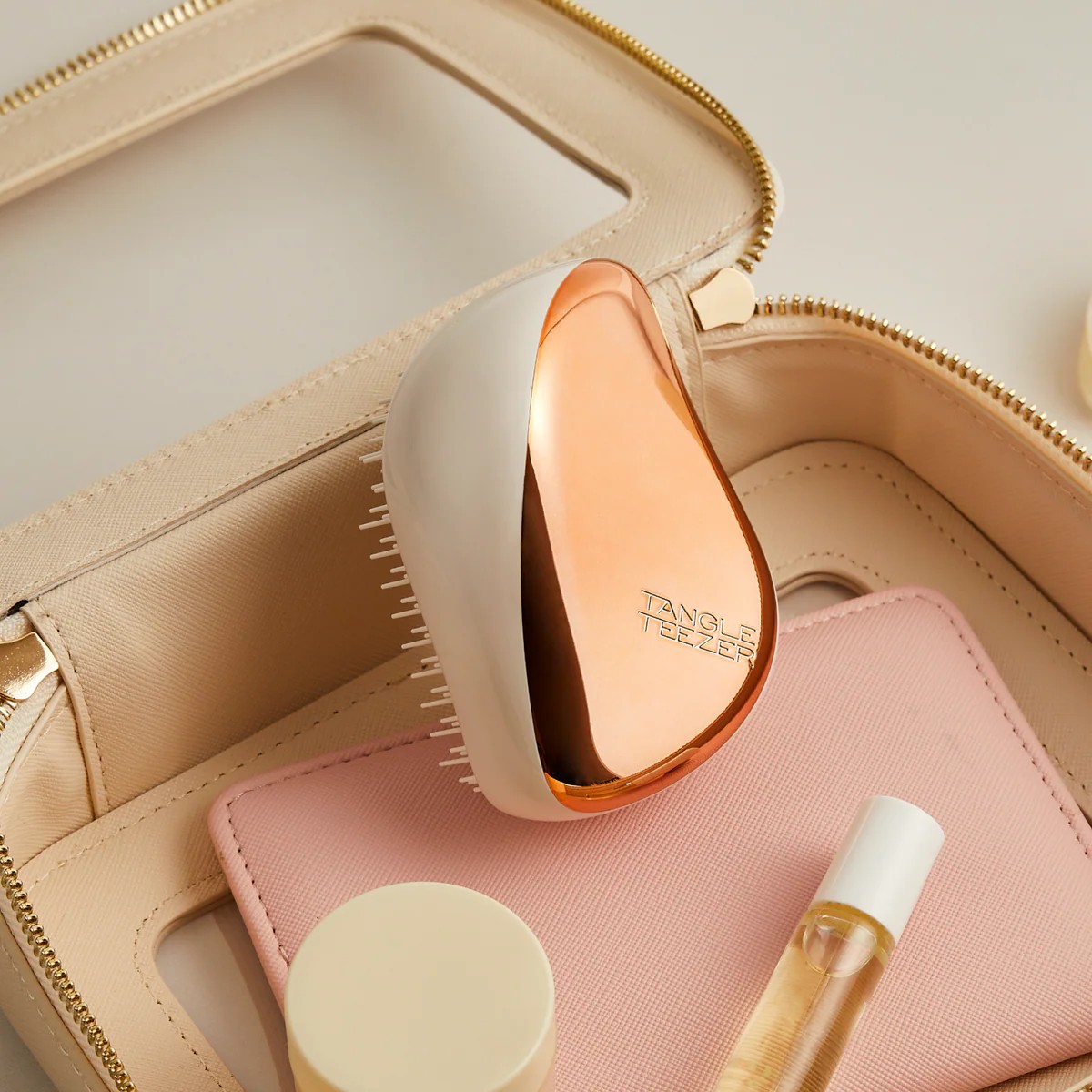 Escova de Cabelo Tangle Teezer Compact ROSE Gold (Rosa/Dourado)