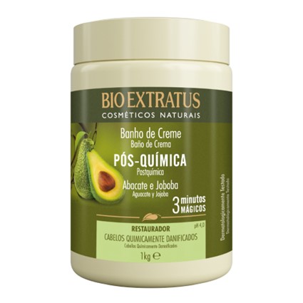 Bio Extratus Banho de Creme Máscara de Hidratação Pós Quimica 1Kg