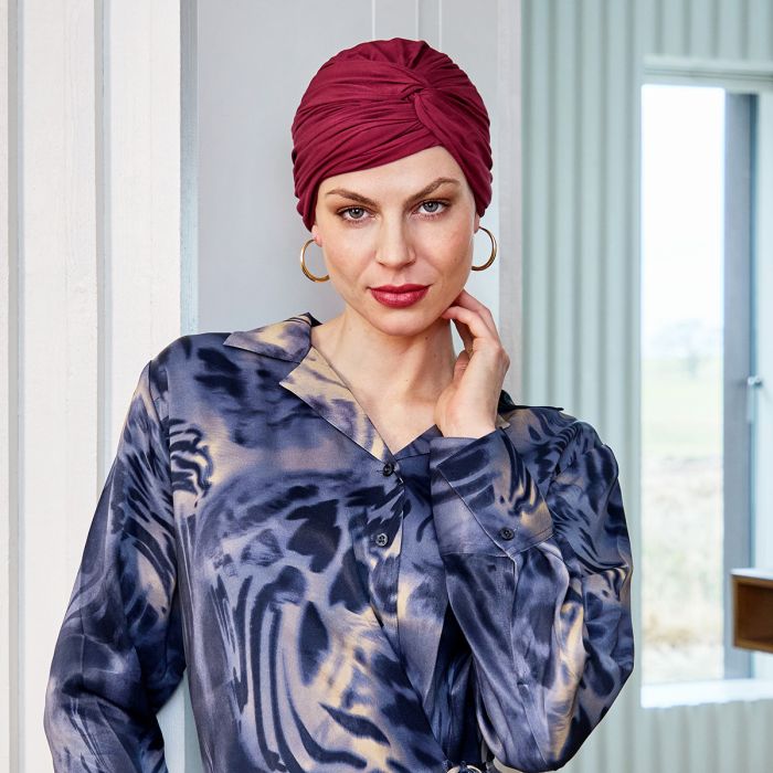 HocJoyo Turbante 0167 cor Red Plum
