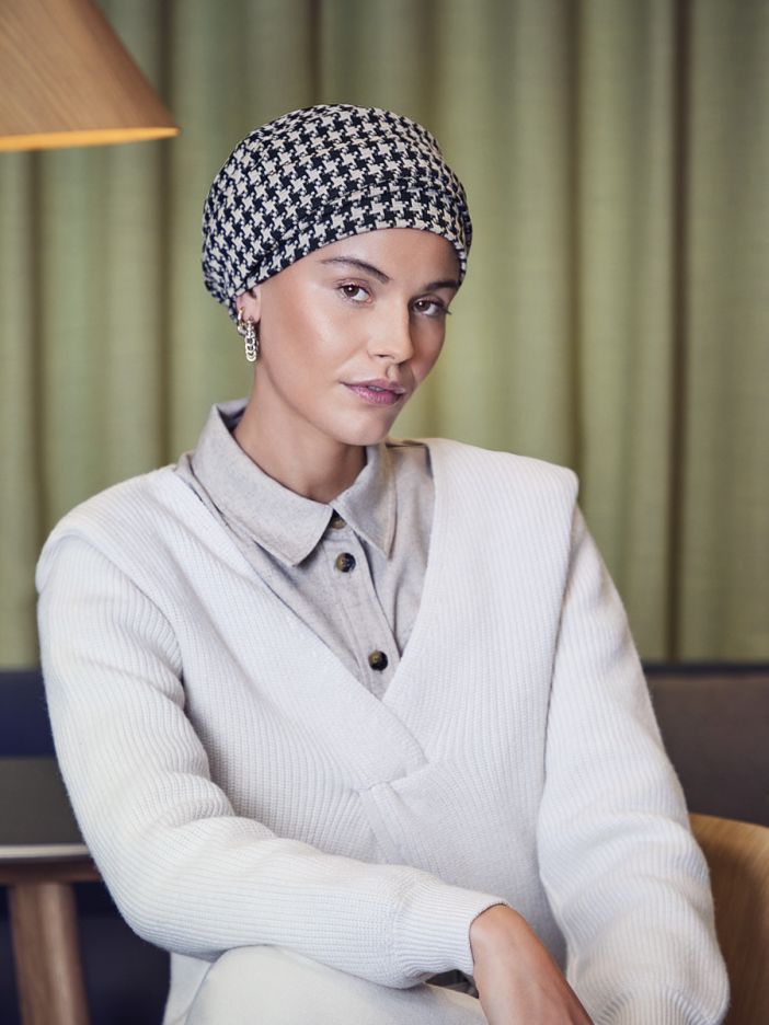 HocLea V Turbante 4132 padr&atilde;o Black Beige