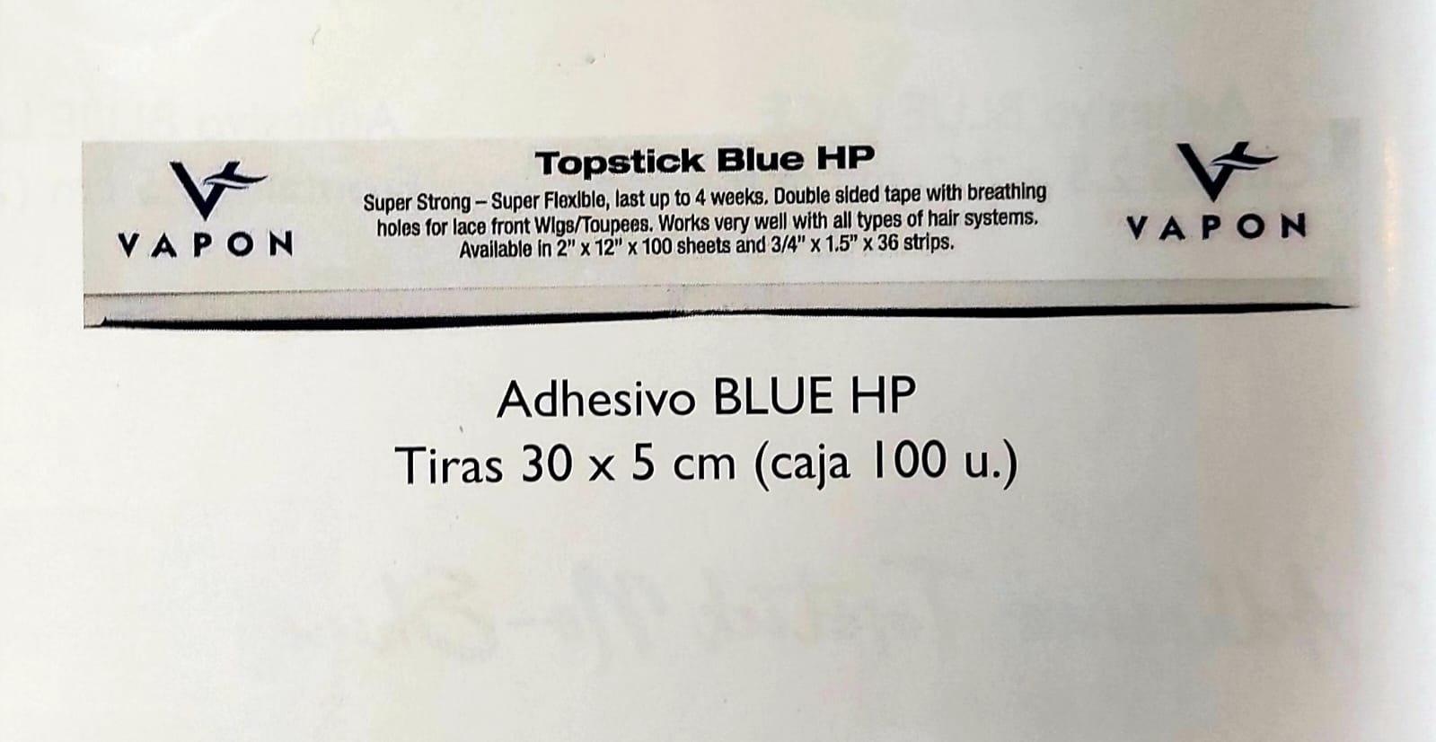 Adhesivo BLUE HP Tiras 30 x 5cm (Caixa de 100 u.)