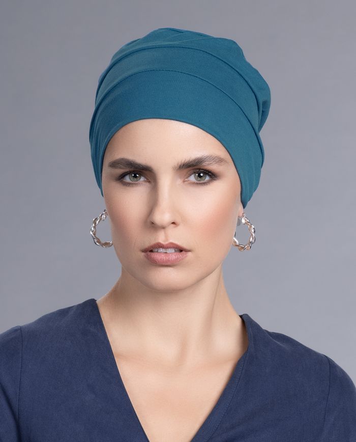 Latifa Turbante Tala aqua/white