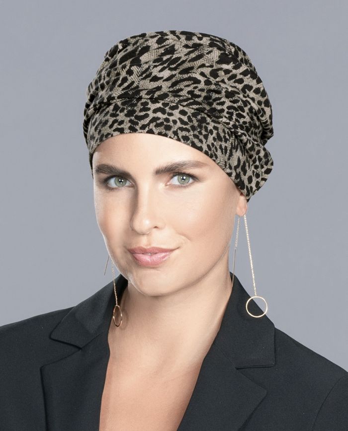 Ellen´s Headwear Turbante Comfort Cap padrão Black Grey