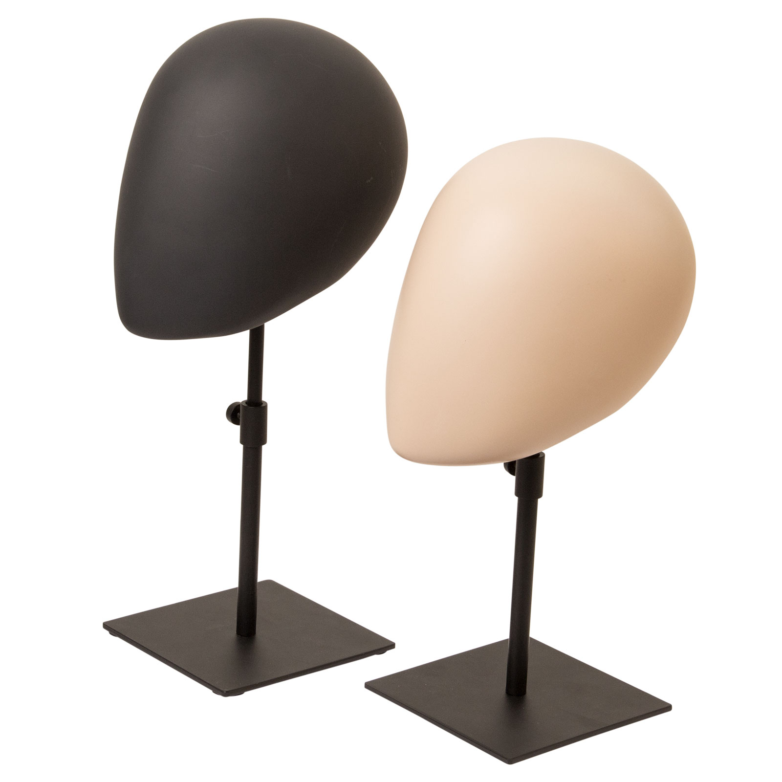Deco Wig Head With Metal Base 32cm a 45cm (Cabeças decorativas com base de metal 32cm a 45cm)   - Anthracite