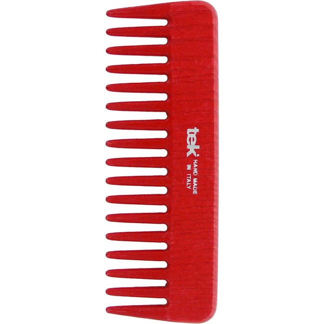 Small Comb With Wide Teeth Red FSC 100%