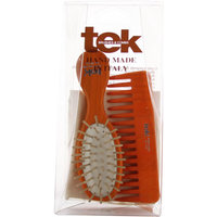 Twin set 3153-19 (1 Small Comb With Wide Teeth Yellow FSC 100% + 1 Little Oval Purse Brush Yellow FSC 100%)