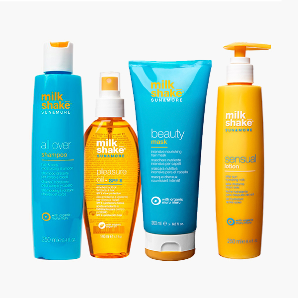 Pack Milk Shake Haircare Sun&More All Over Shampoo 250ml + Milk Shake Haircare Sun&More Beauty Mask 200ml + Milk Shake Sun&More Pleasure Oil SPF 6 140ml + Milk Shake Sun&More Sensual Lotion 250ml