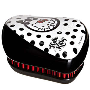 Escova de Cabelo Tangle Teezer Compact HELLO KITTY (Cores Branco & Preto)