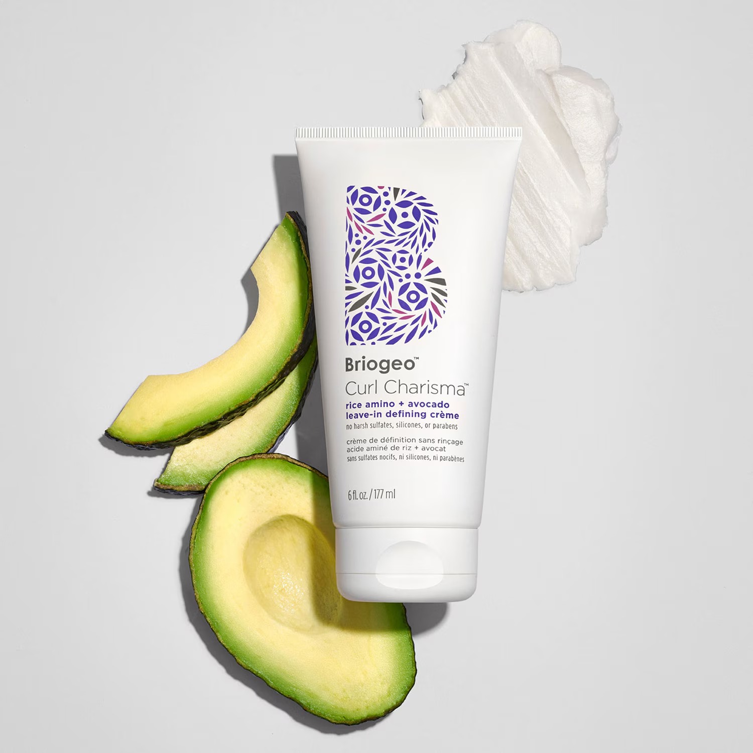 BRIOGEO Curl Charisma Rice Amino + Avocado Leave-In Defining Crème 177ml
