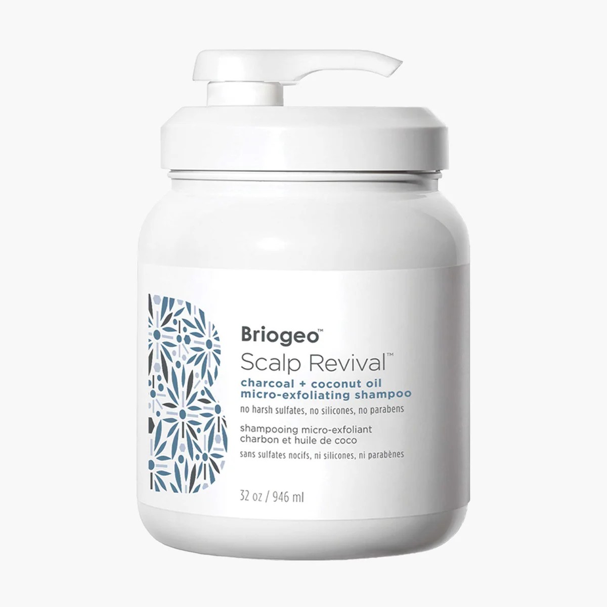 BRIOGEO Scalp Revival Charcoal + Coconut Oil Micro-Exfoliating Shampoo Jumbo 1000ml
